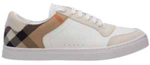 Giày Burberry Suede And House Check 'Optic White' 80241251