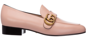 Giày Gucci Wmns Leather Loafers Moccasins Double G Pink 602496-C9D00-5909