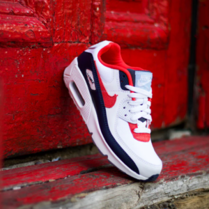 Alternative view of Giày Nike Air Max 90 GS 'USA Denim' DJ5177-100