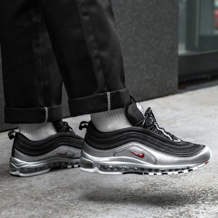 Giày Nike Air Max 97 QS 'B Sides Metallic Silver' AT5458-001 - Ảnh 2