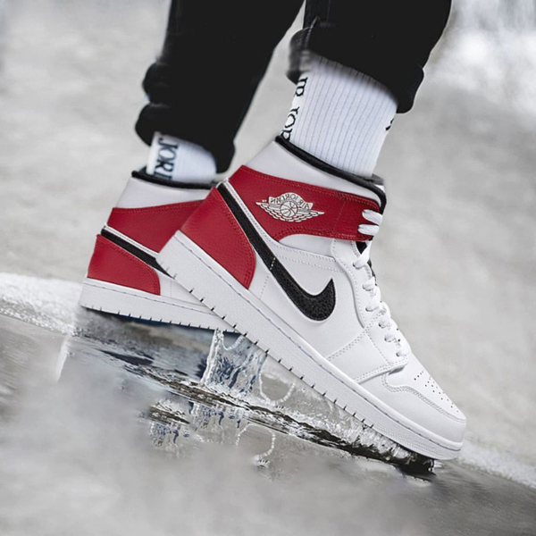 Giày Nike Air Jordan 1 Mid 'White Chicago Remix' 554724-116 - Hình ảnh 2