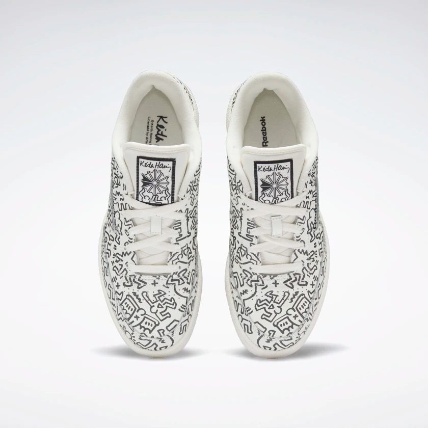 Giày Reebok Keith Haring x Club C 'Dancing Figures Allover Print' GZ1458 - Ảnh 10