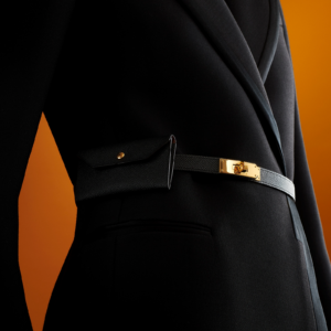 That Lung Hermes Kelly Pocket 18 Belt 'Gold black' H081120CC89