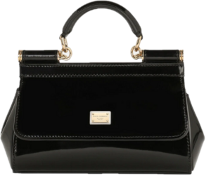 Tui Dolce & Gabbana Small Polished Calfskin Sicily Bag 'Black' BB7116A103780999