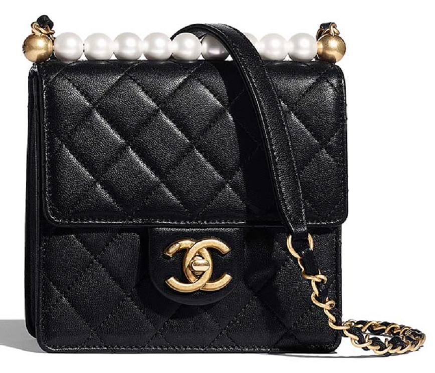 Chanel Black Quilted Leather Chic Pearls Flap Bag Chanel  TLC