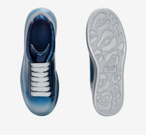 Alternative view of Giày Alexander McQueen Oversized Sneaker 'Silver Blue' 604244-WHXF1-8160