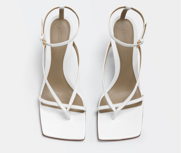 Giày Cao Gót Bottega Veneta Stretch Strap Sandal 'Optic White' 608835VBSF09122 - Hình ảnh 2