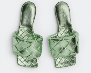 Alternative view of Dép Bottega Veneta Lido Flat Sandal 'Pistachio' 608853V29N03505