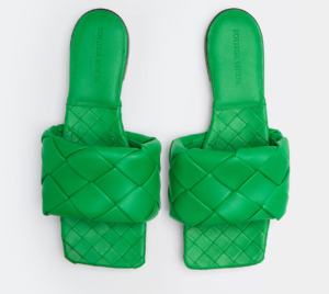 Alternative view of Dép Bottega Veneta Lido Flat Sandal 'Grass' 608853VBSS03730