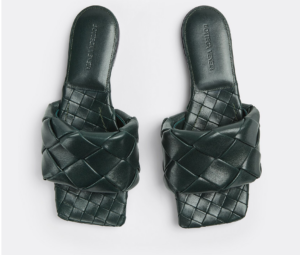 Alternative view of Dép Bottega Veneta Lido Flat Sandal 'Inkwell' 608853VBSS04615
