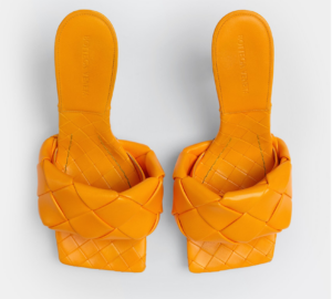 Alternative view of Giày Cao Gót Bottega Veneta Lido Mule 'Tangerine' 608854VBSS07593