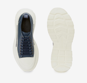 Alternative view of Giày Alexander McQueen Tread Slick Lace Up 'Denim Blue' 627225-WIAM2-4456