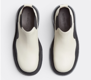 Alternative view of Giày Bottega Veneta Tire Ankle Chelsea Boot 'Sea Salt' 630281VBS509049