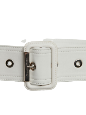 Alternative view of Thắt Lưng Alexander McQUEEN Long Trench 'White' 6998861BRDD9000