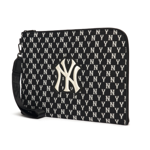 Túi MLB Monogram Pouch M New York Yankees Black 3APOM012N-50BKS - Hình ảnh 2