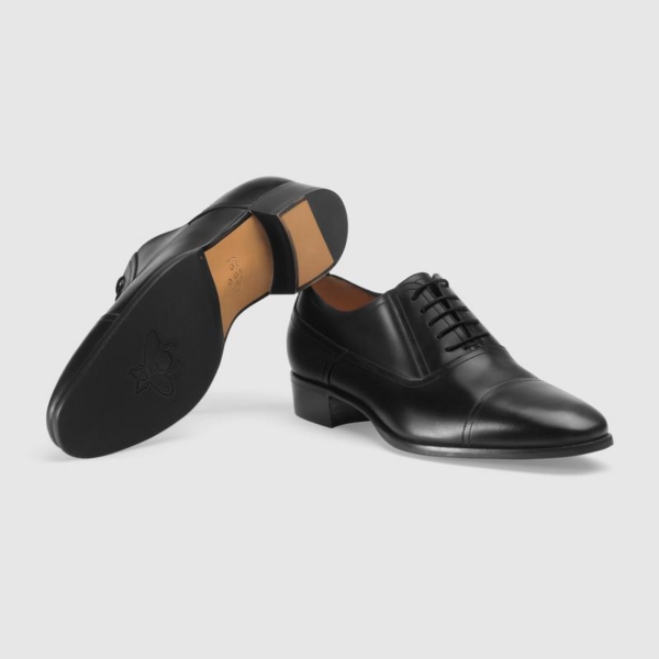 Giày Gucci Lace Up Monkstrap Leather Black ‎547662-DKG00-1000 - Hình ảnh 3