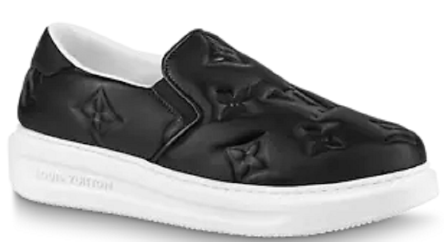 Giày Louis Vuitton Beverly Hills Slip On Trainers Black 1A9FAN
