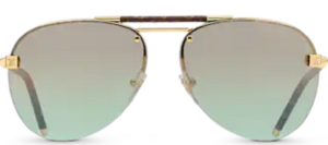 Louis Vuitton Z1108E Clockwise Canvas Sunglasses, Gold, W