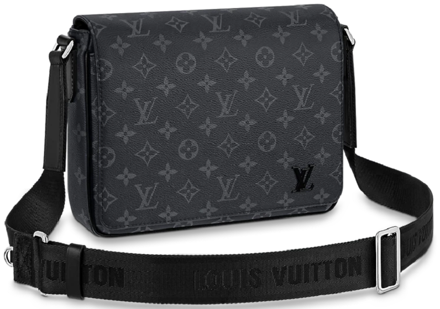 Louis Vuitton Messenger District Monogram Eclipse PM Noir Black in Toile  Canvas with Silver-tone - US