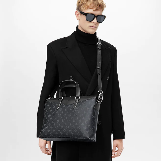 Louis Vuitton Monogram Eclipse Explorer Briefcase M40566 Black Cloth  ref.1000772 - Joli Closet