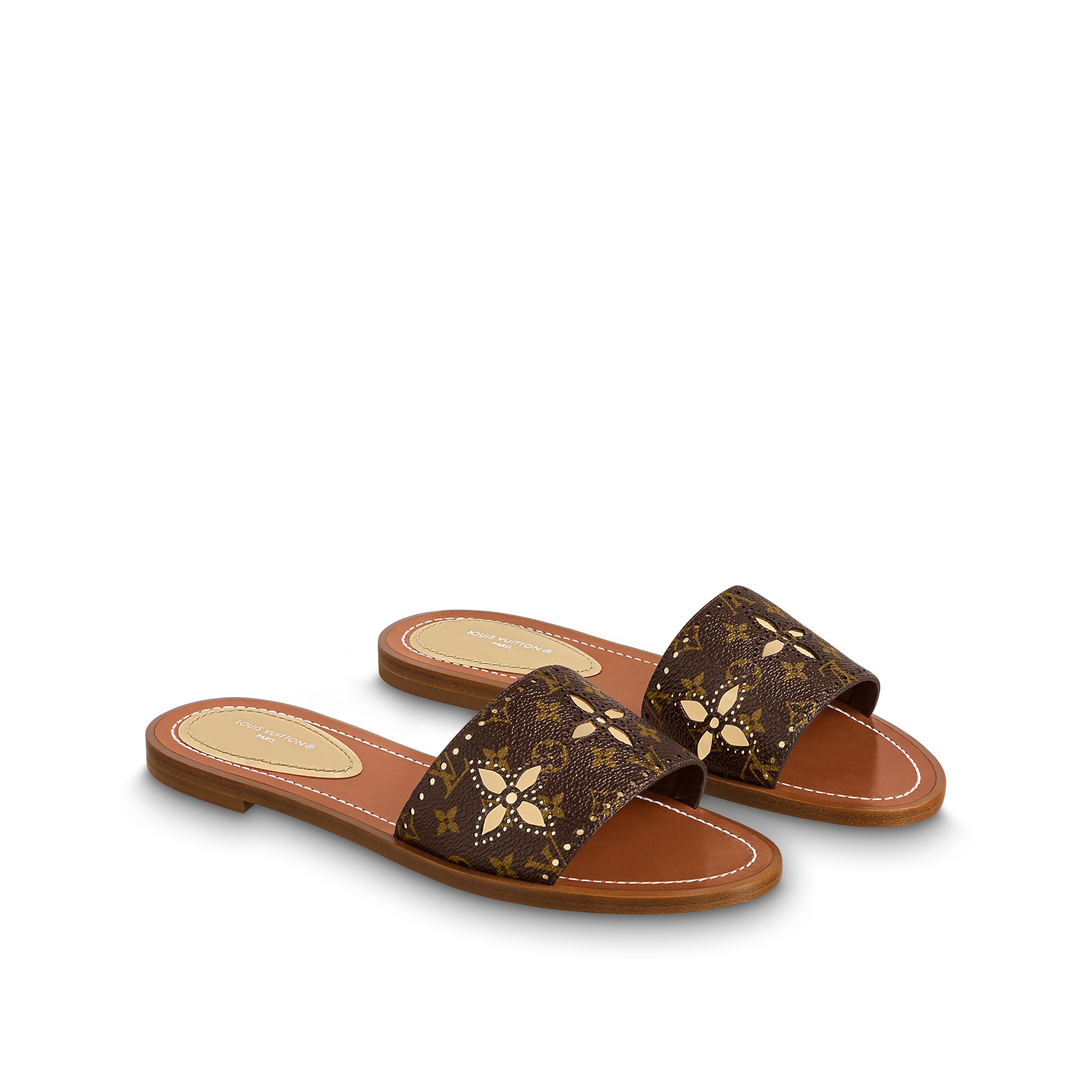 Louis Vuitton Waterfront Mules 5 Macassar Brown LV Monogram