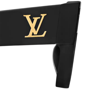 LOUIS VUITTON Z1361E Nigo Lock Black Gold Long Frame Unisex Sunglasses /  Case