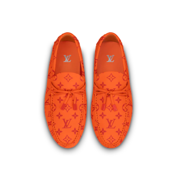 Giày Louis Vuitton Driver Moccasins 'Orange' 1AAF58 - Hình ảnh 3