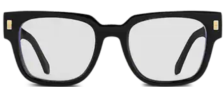 Louis Vuitton LV Escape Square Anti-Blue-Light Glasses, Black, Free
