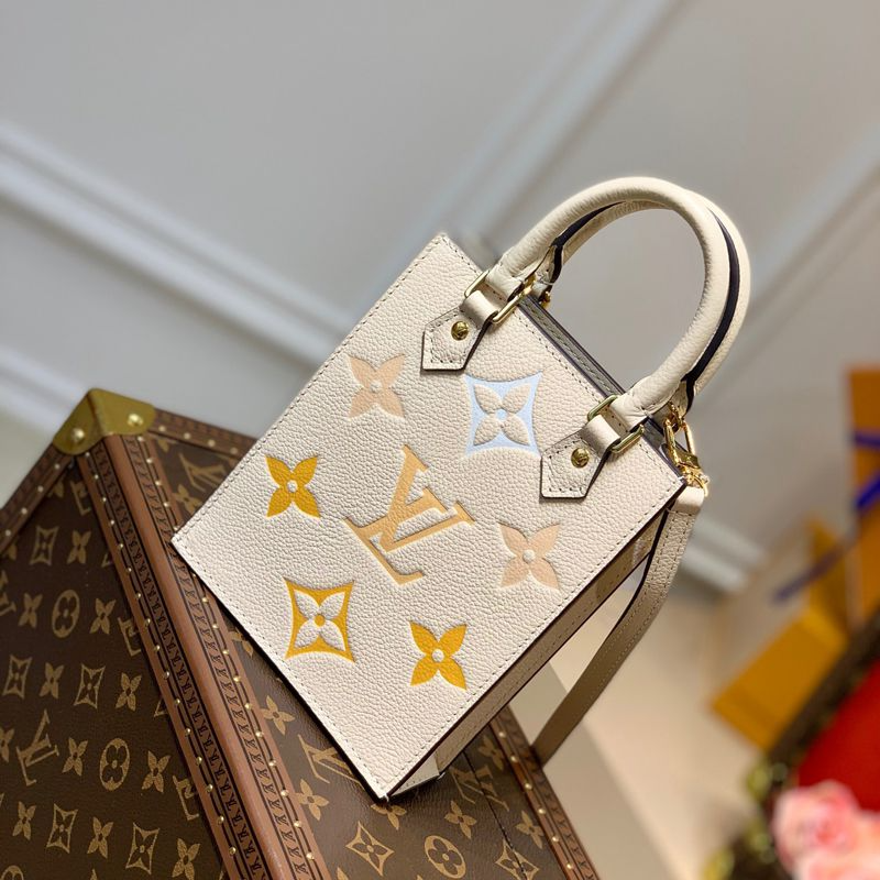 Túi Louis Vuitton Petit Sac Plat Empreinte Cream Leather M80449