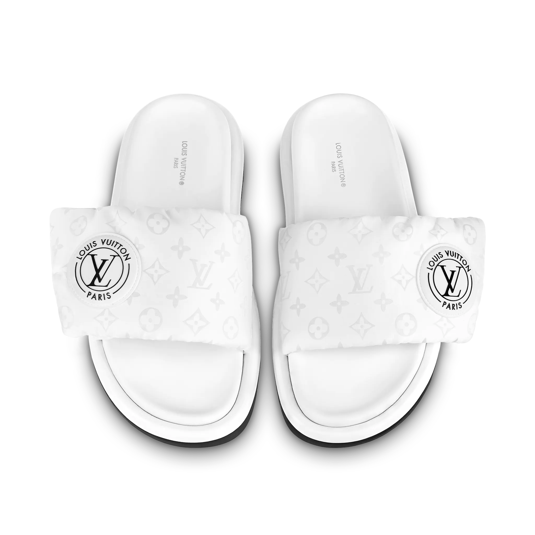 LV pool pillow comfort mule slides Womens Fashion Footwear Flats   Sandals on Carousell