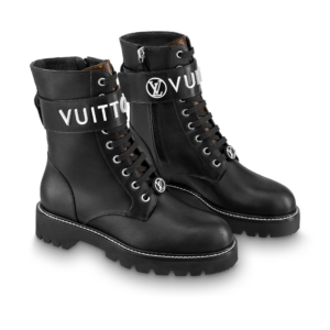 Alternative view of Giày Louis Vuitton Territory Flat Ranger Boots 'Black' 1A9HAI