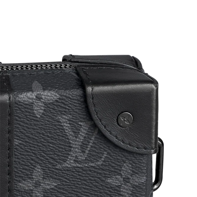 LOUIS VUITTON M69838 Soft Trunk Wallet Canvas Leather Black Shoulder Bag  Men's