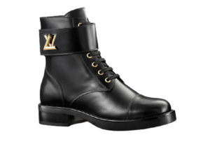 Replica Louis Vuitton Black Snowdrop Flat Ankle Boots in 2023