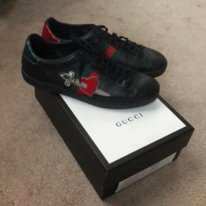 Alternative view of Giày Gucci Ace Leather Embroidered Sneaker 472990-A38G0-1283