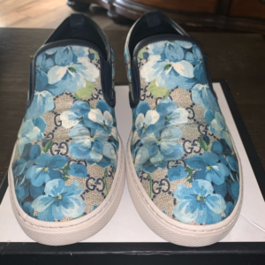 Alternative view of Giày Gucci GG Supreme Canvas Slip-On 'Blue Floral' 546152-KU2E0-8471