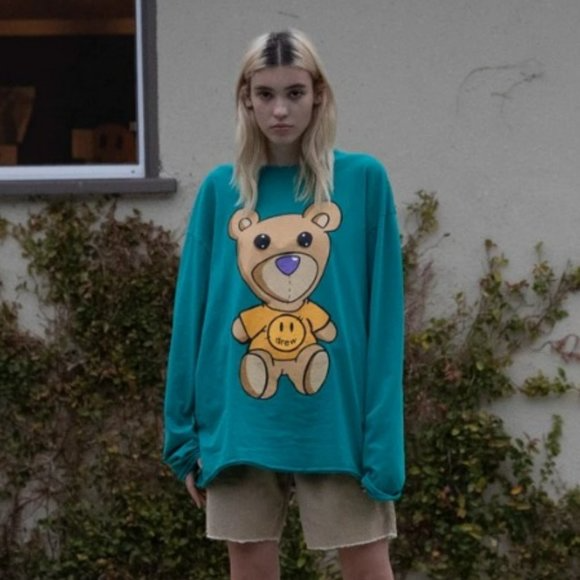 Áo Drew House Teddy Theodore LS Tee Teal