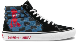 Giày Vans Sk8-Hi Krooked By Natas For Ray 'Black Blue' VN0A5FCCAPG