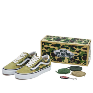 Giay Vans x BAPE Old Skool 36 DX Shoes 'Green' VN0A54F37BE