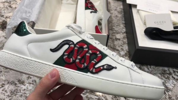 Giày Gucci Ace Embroidered 'Snake'  456230 02JP0 9064 - Hình ảnh 6