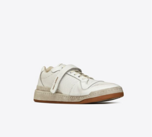 Alternative view of Giày Saint Laurent Sl24 In Used Look Leather 'White' 60254604L109030