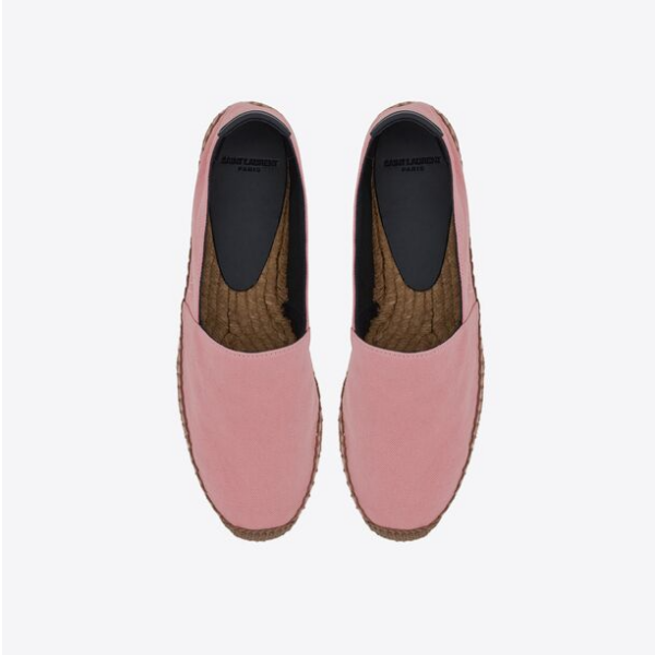 Giày Saint Laurent Embroidered Espadrilles In Canvas Pink 60595112N815564 - Hình ảnh 2