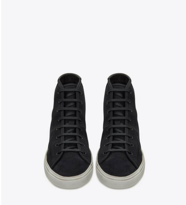 Giày Saint Laurent Malibu Mid Top Sneaker Black - Hình ảnh 4