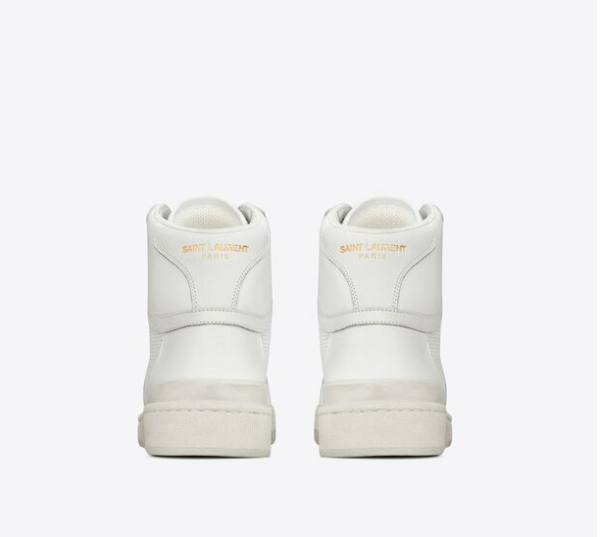 Giày Saint Laurent SL24 Mid Top Sneaker Optic White - Hình ảnh 3