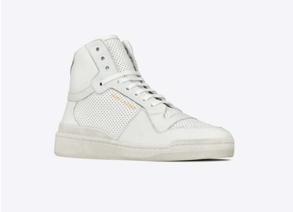 Giày Saint Laurent SL24 Mid Top Sneaker Optic White - Hình ảnh 2