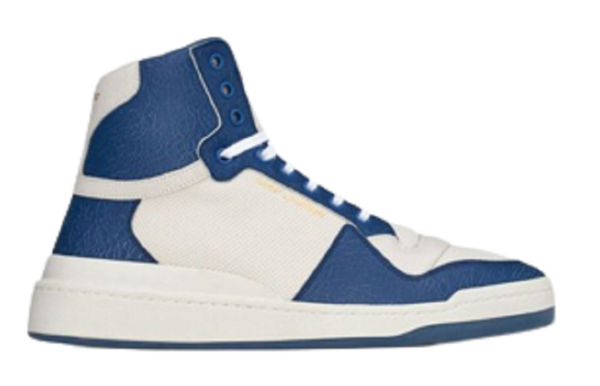 Giày Saint Laurent SL24 Mid Top Sneaker Navy White