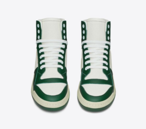 Giay Saint Laurent SL 24 Mid-top 'White Green' 610619AAAS48513