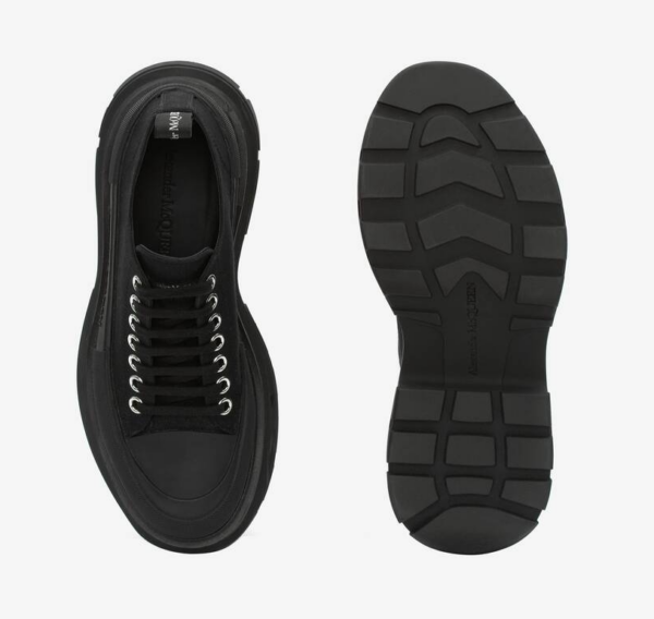 Giày Alexander McQueen Wmns Tread Slick Lace Up 'Triple Black' 611705-W4L32-1000 - Hình ảnh 5