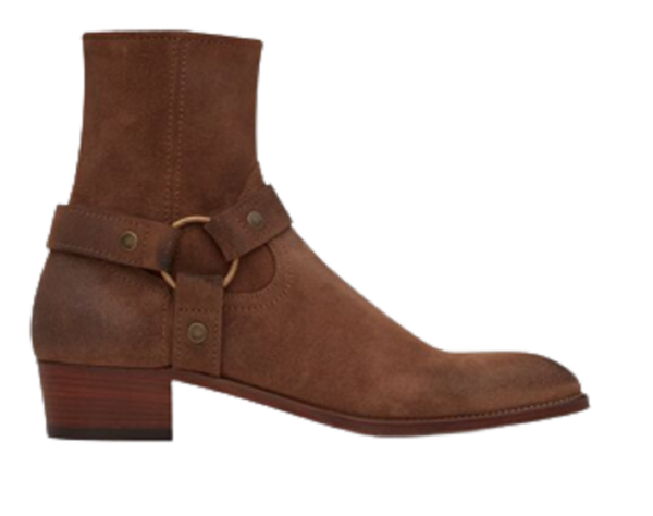 Giày Saint Laurent Wyatt Harness Boots Brown