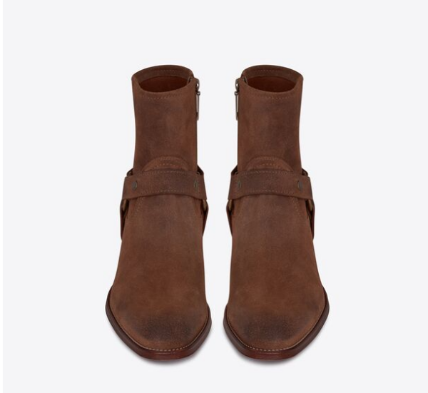 Giày Saint Laurent Wyatt Harness Boots Brown - Hình ảnh 3