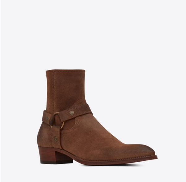 Giày Saint Laurent Wyatt Harness Boots Brown - Hình ảnh 2